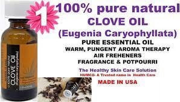 Humco 100% Pure Clove Essential Oil Aroma Therapy, Healthy Skin Care, 1oz