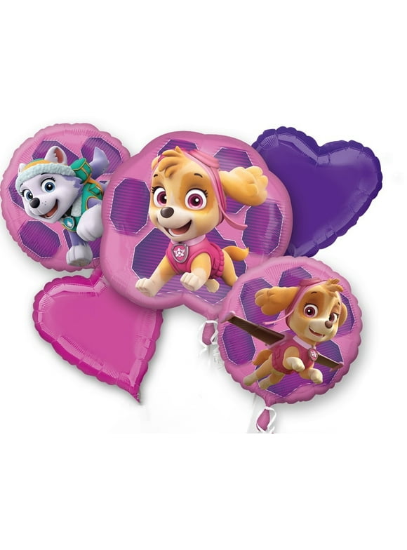 Paw Patrol Character Authentic Licensed Theme Girl Foil Balloon Bouquet