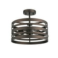 thumbnail image 2 of RADIANCE Goods Farmhouse 2 Light Rubbed Bronze Semi-Flush Ceiling Fixture 13" Wide, 2 of 4