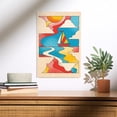 thumbnail image 2 of Lantern Press 12x18 Inch Premium Wood Sign, Ready to Hang Wall Decor, 70s Sunshine Collection, Sailboat, 2 of 4