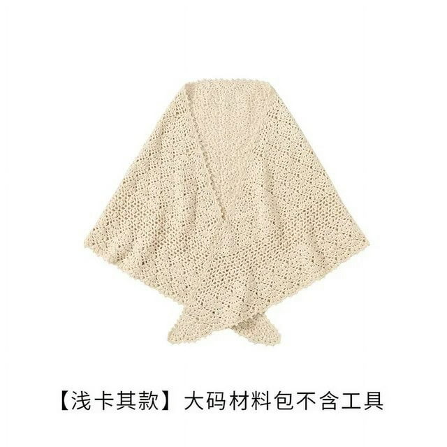 Susan‘s Family DIY Crochet Kit Triangular Shawl Materials Package Knitting and Crochet Clothing Kit Handmade Weeding Gift