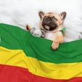thumbnail image 2 of Pet Blanket Rastafari Flag Soft Warm Sofa Car Bed Protector Washable for Puppy Large Dogs Cats, 2 of 7