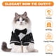 thumbnail image 4 of Ropa para gatos Unique Bargains Conjunto de esmoquin elegante para gato con corbata rayas negras Atuendos para bodas y fiestas de cumpleaños pequeños, 4 of 6