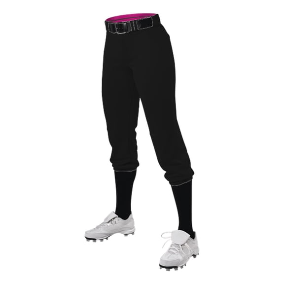 Girls' Belted Speed Premium Fastpitch Pants - Black