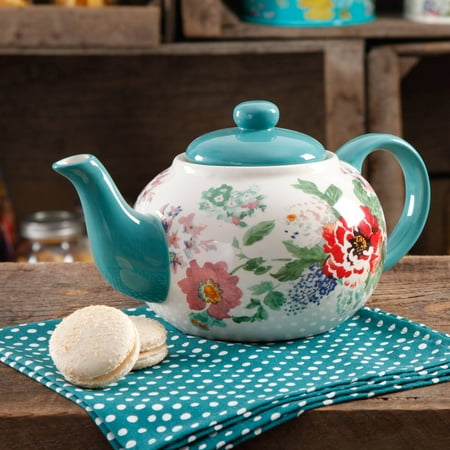 The Pioneer Woman Country Garden Teapot (Best Tea Press Pots)