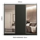 thumbnail image 3 of Ropero Closet Madesa Royale 3 Puertas 2 Espejo Negro, 3 of 5