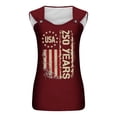 thumbnail image 5 of WEIWEN 250 Anniversary USA Shirt Women Sleeveless 4th of July Shirts Womens America Flag Tshirt 250th Patriotic Tee Tops , XL, 5 of 5