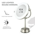 Zadro Lexington LED Lighted Makeup Mirror with Magnification TwoSided