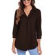 thumbnail image 1 of Sexy Dance Top de mujer con manga 3/4 y blusa holgada con cuello en V, 1 of 7