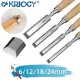 thumbnail image 2 of 1/5Pcs/set Manual Wood Carving Hand Chisel Tool Set Professional Carpenters Woodworking Gouges DIY Hand Tools Carving Chisels 5pcs 6 10 12 18 24mm, 2 of 6