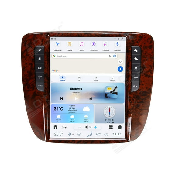 Aotsr 12.1inch Android 13 Car Radio for GMC Yukon Tahoe Suburban 2007-2013 Stereo Upgrade Tesla Style Dash IPS Touch Screen Android Auto GPS Navigation Multimedia Playback