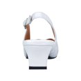 thumbnail image 4 of PEERAGE Eve Women's Extra Wide Width Dress Slingback WHITE 7, 4 of 6