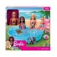 thumbnail image 7 of Barbie Doll and Pool Playset with Slide and Accessories, Blonde in Tropical Swimsuit, 7 of 7