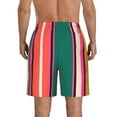 thumbnail image 3 of Disketp Men'S Swim Trunks Hawaiian Breathable Surf Beach Swimsuits Mesh Lining Beach Shorts With Pockets-Vertical Stripes, 3 of 9