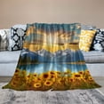 thumbnail image 2 of Shiartex Sunflowers Mountain Range Print Throw Blanket For Bed Couch Car, Soft Plush Blankets for Kids and Adults All Seasons, 3 Sizes Available 60x80in, 2 of 6