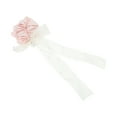 thumbnail image 5 of Unique Bargains 1 Pc Scrunchie Fashion Mesh Ribbon Pearl Hair Elastics Beige Pink, 5 of 5