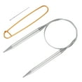 thumbnail image 3 of Uxcell Circular Knitting Needles Needles Stainless Steel 1 Set Gold US 13/9.0mm x 14 inch (80cm), 3 of 6