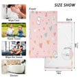 thumbnail image 6 of Yayeee 2 Pack Hand Towels for Bathroom 100% Cotton 16" x 28" Soft Absorbent Kitchen Towel, Love in The Air, 6 of 7