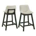 thumbnail image 2 of Weston Home Egleston Square Low Back Counter Height Chair, White (Set of 2), 2 of 7