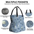 thumbnail image 3 of Pioneer Flower Floral Print Pattern Drawstring Lunch Bag Women - Drawstring Lunch Bag Insulated for Work Office - Stain-Resistant Large Lunchbags for Women with Multi-Pockets, 3 of 6