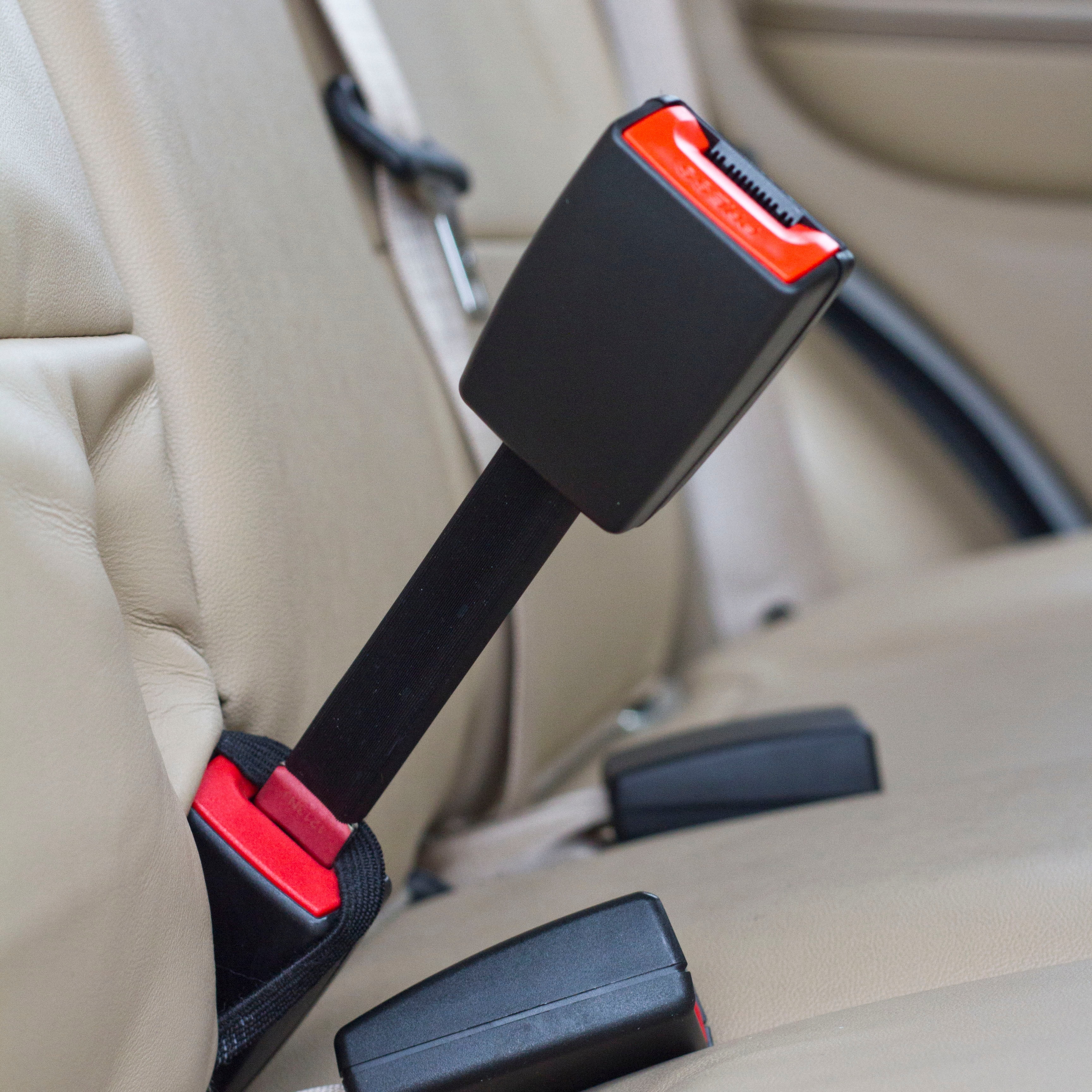 Type A: 7/8 Tongue Width, Black Buckle Up & Drive Safely - E-Mark Safety Certified Rigid 5 Seat Belt Extender 