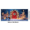thumbnail image 2 of 7x16 ft Christmas Banner Cover, Garage Door Christmas Cover Winter Snow Scene Outdoor Large Garage Door Decors Xmas Candyland Village Backdrop for Wall House Holiday Party Decor, 2 of 5