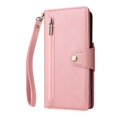 thumbnail image 3 of Nalacover For Samsung Galaxy S23 Zipper Wallet Case,360 Protection Stylish PU Leather Shockproof Magnetic Flip Holder 6 Card Slots and 2 Cash Pockets Cover with Detachable Wrist Strap,Rosegold, 3 of 15