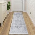 thumbnail image 1 of BY COCOON 2'6''x8' Runner Rug| Carpet Runner Kitchen Rug Kitchen Runner Washable Rug Entryway Rugs Hallway Runner Runners Rugs for Hallway Non Slip Rug Runner (80 Cm x 244 Cm Grey Rug), 1 of 6
