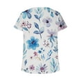 thumbnail image 3 of Blouses For Women Summer Solid Color V Neck Tops Casual Cute Petal Short Sleeve T Shirt Womens Flowy Tunic Top Female Dressy Fitted Tees Shirts, 3 of 5