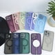 thumbnail image 2 of Matte Magnetic Clear Ultra Thin Slim Phone Case for iPhone 11 12 13 14 15 Pro Max Wireless Charging Magsafe Cover with Lens Film, 2 of 5