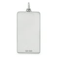 thumbnail image 3 of Sterling Silver Rect. Front/Satin Back Disc Charm Pendant, 3 of 3