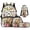 Kawaii Capybara, variant on Bulopur Girls 17 Inch Backpack Set, 4 Piece Cherry Blossom Pink Axolotl Print School Bookbag with Lunch Box, Water Bottle Holder and Pencil Case for Elementary Girls
