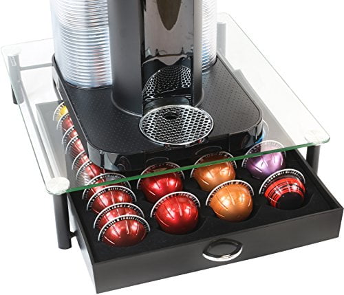 Coffee Pod Holder Tea Bag Organizer Clear Acrylic Dispenser for Nespresso Capsules Vertuoline