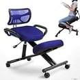 thumbnail image 1 of Kneeling Chair With Back Support For Home And Office Adjustable Height Stool With Roller Angled Seat And Thick Cushions, 1 of 5