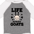 thumbnail image 4 of Inktastic Life is Better with Goats Boys or Girls Long Sleeve Baby Bodysuit, 4 of 5