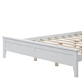 thumbnail image 5 of Queen Size Classic Solid Wood Platform Bed with Wear-Resistant Finish, Modern Floor Bed Frame with Extra Bed Legs for Bedroom, White, 5 of 7