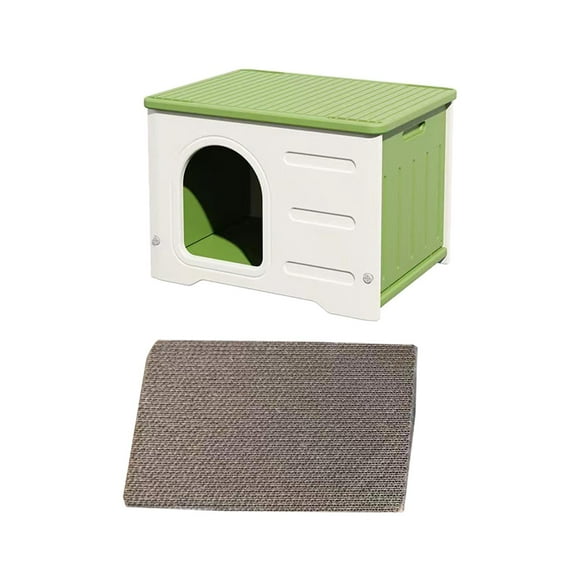 Stray Cats Shelter Waterproof Bed for Outdoor Cats Indoor Cats Small Animals Green