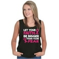 thumbnail image 4 of Breast Cancer Faith Bigger Than Fear Tank Top Tee Shirt Women Brisco Brands S, 4 of 6