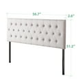 Zinus Trina Upholstered Metal Headboard, Light Grey, Full