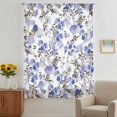 thumbnail image 3 of Purple Brown Spring Floral Sheer Curtains 45" Long, Watercolor Blooming Botanical Summer Light Filering Curtains, Breathable Simi Curtain Privacy Drapes for Kitchen Bathroom Small Window Treatment, 3 of 9