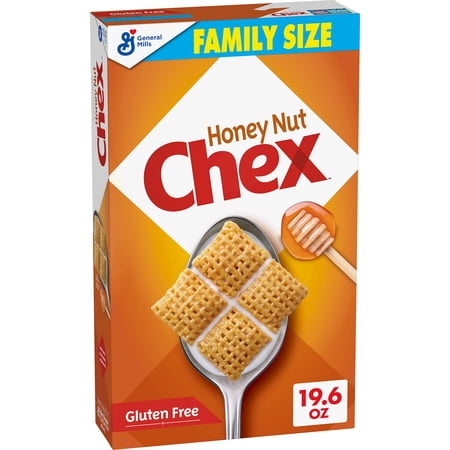 Chex Honey Nutcereal, Gluten Free Breakfast Cereal, Made With Whole Grain, Family Size, 19.6 Oz