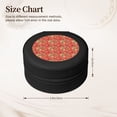 thumbnail image 2 of Yiaed Strawberry Print Travel Jewelry Case Bridesmaid Gift Boxes Jewelry Travel Organizer Small Round Jewelry Box Mini Storage-Black, 2 of 7