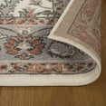 thumbnail image 3 of Floral Medallion Border Lille Area Rug, 7' x 9', Brown-Salmon, 3 of 6