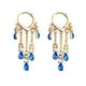 thumbnail image 2 of Pendientes largos de cristal con flecos para mujer, 2 of 9