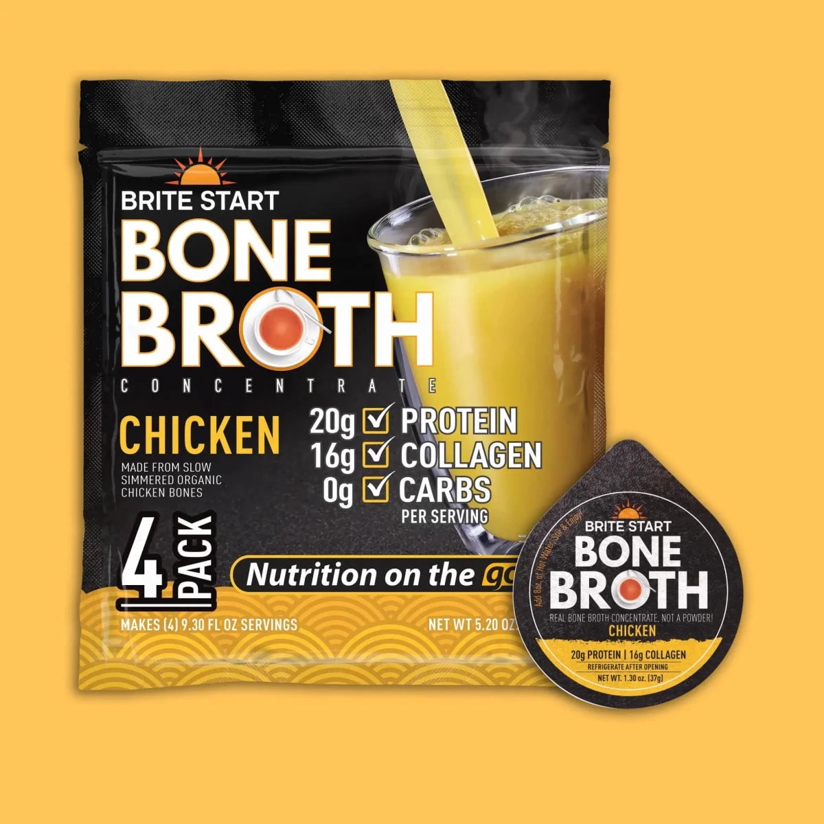 Brite Start Organic Chicken Bone Broth 12 Pack