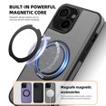 thumbnail image 7 of for iPhone 15 Case, Slim Fit Premium PU Leather [Compatible with MagSafe] [360° Rotatable Ring Kickstand] Shockproof Protective Cover for iPhone 15 Phone Case Magnetic, Grey, 7 of 7