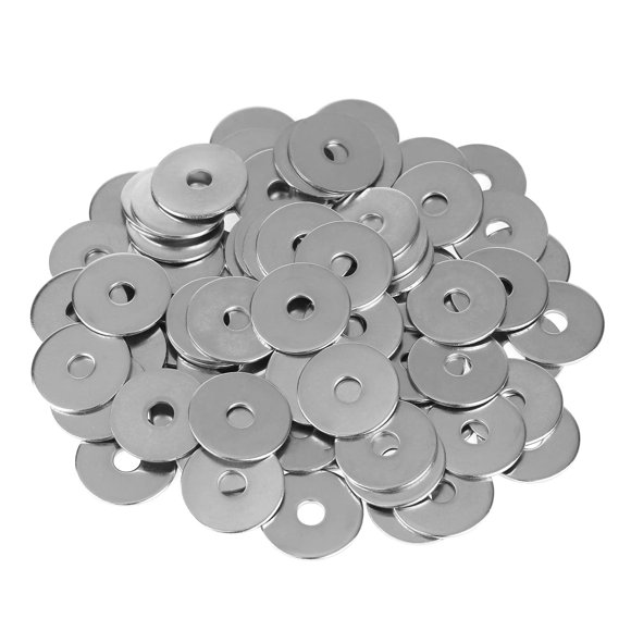 Helifouner 50 Pieces M6X25X1.5Mm Fender Washers 304 Stainless Steel Large Fender Washers Inner Diameter 6Mm Outer Diameter 25Mm Thickness 1.5Mm
