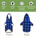 thumbnail image 5 of Goofa Buffalo Plaid Blue Black Pattern Small Dog Sweater Hoodies Pet Grey Hooded Soft Fleece Sweatshirts with Pocket Fall Winter Puppy Cat Sweaters Warm Clothes-X-Large, 5 of 8