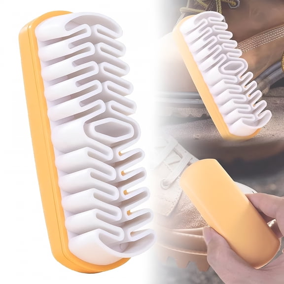 RAIRSKY Suede Shoe Brush and Eraser 2-In-1 - Soft Rubber Cleaner for Nubuck Leather and Bags,Gentle Stain Remover,Shoe Cleaning Kit