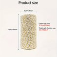 thumbnail image 4 of Dsseng 1 Roll  1.5mm/1968inch Colored Cotton Rope For Holiday Christmas Gift Packaging  Golden Cotton Thread Hanging Label Rope  Handmade DIY Party And Wedding Decoration Line, 4 of 7